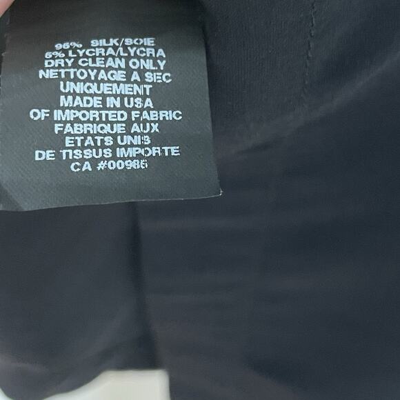 Zero + Maria Cornejo Black Silk Sleeveless Draped Top Minimalist Sz 6 - Picture 5 of 7